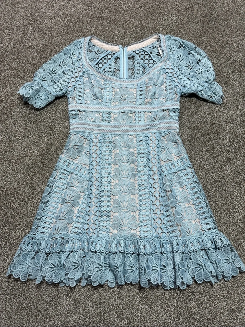 Self Portrait floral guipure lace mini dress lace size 8 - Picture 1 of 9